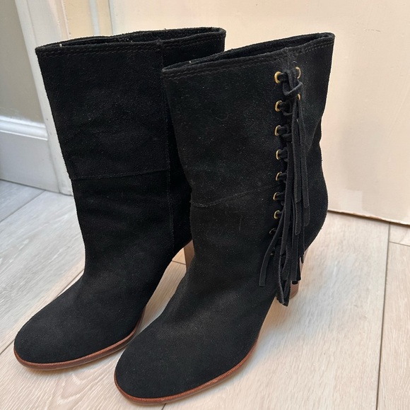 COACH Tamsin Black Suede Booties, Size 10  never worn - Picture 8 of 10